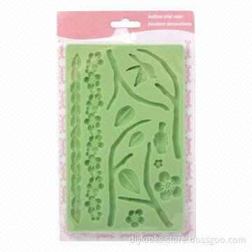 Practical Silicone Fondant Mold, Sized 200 x 127 x 8mm, Available in Green Color